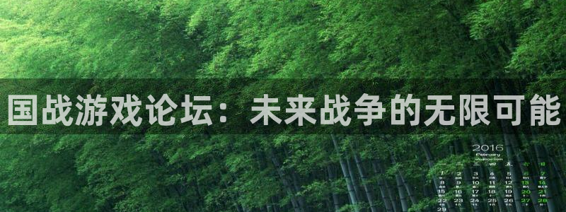 多彩娱乐主管：国战游戏论坛：未来战争的无限可能