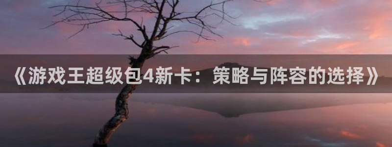 多彩娱乐注册测速：《游戏王超级包4新卡：策略与阵容的选择》